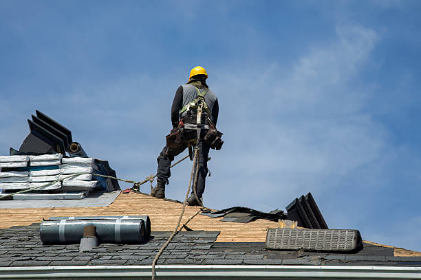 Professional Roof Replacement technician working in Harpswell, ME